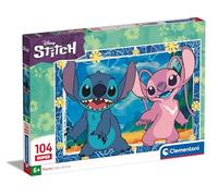 Clementoni- Disney Stitch Supercolor Stitch-104 Pezzi Bambini 6 Anni, Puzzle Cartoni Animati-Made in Italy, Colore Multilingua, 27573