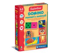 Clementoni Sapientino - Domino Numeri e Animali, Gioco Educativo Metodo Montessoriano per Bambini 3-5 Anni per Riconoscere Animali e Imparare a Contare, Made in Italy, Lingua Italiana, 16841