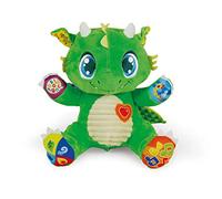 Clementoni Dragon Interactive Plush-Peluche Educativo Suoni e luci (Versione in Italiano), 6 Mesi+, 17392
