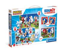 Clementoni Educational Game Edukit 4 in 1 Sonic (Jigsaw Children Puzzle 30 Piece