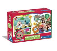 Clementoni Educational Games-2 in 1 Cocomelon-Gioco Educativo 3 Anni (Italiano, Inglese, Francese, Tedesco, Spagnolo, Olandese E Polacco), Made in Italy, 18286, Esclusivo Amazon