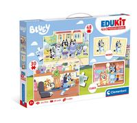 Clementoni - 18320 Edukit 4-in-1 Bluey bordspellen set (memo, puzzel 30 en 48 de