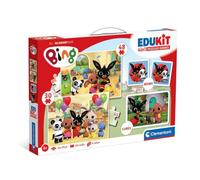 Clementoni Edukit - Bing 4 in 1, Gioco Educativo Interattivo Bambini 3+ Anni con Puzzle, Memo e Cubi per Sviluppare Memoria, Logica e Manualità, Made in Italy, 18322