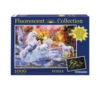 Clementoni FluorescentPuzzle divertimento famiglia Wild Unicorns