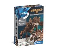 Clementoni Galileo Discovery Set di scavi Stegosaurus - scavare fossili e sperimentare la realtà aumentata - Scatola per esperimenti per bambini dai 7 anni 59436
