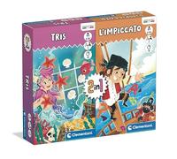 Clementoni - Gioco da Tavolo 2 in 1, Tris e Impiccato, per Bambini 6+ Anni e Adulti, Gioco di Società da 2 Giocatori, Idea Regalo, Made in Italy, Lingua Italiana, 16589