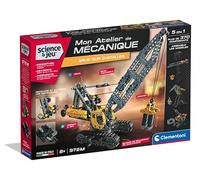 CLEMENTONI - Gru su cingoli da costruire per bambini da 8 anni - Gioco di costruzione Engin da cantiere con parti mobili da assemblare - Giocattolo creativo - Idea Regalo Ingegneria