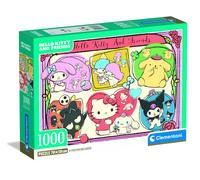 Clementoni, Puzzle 1000 Pezzi per Adulti e Ragazzi, Illustrazione con Tema Hello Kitty and Friends, Idea Regalo, Made in Italy, 70x50 cm, Poster Incluso, 37118