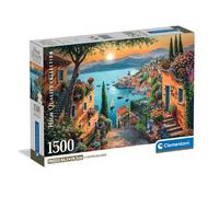 Clementoni - Puzzle 1500 Pezzi per Adulti e Ragazzi, Collection, Tema Scalinata Verso il Porto, Poster Incluso, Compact Box, Idea Regalo Uomo e Donna, Made in Italy, 84,5x59,5 cm, 31729