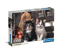 Clementoni - Puzzle 1000 Pezzi per Adulti e Ragazzi, Collection, Tema Lovely Kittens, con Poster Incluso, Compact Box, Idea Regalo Uomo e Donna, Made in Italy, 70x50 cm, 39943