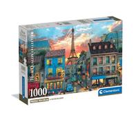 Clementoni - Puzzle 1000 pezzi Strade di Parigi 70x50 cm con poster - Made in Italy