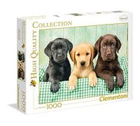 Clementoni - High Quality Collection Puzzle 1000 Pezzi per Adulti e Ragazzi, Illustrazione con Tre Cuccioli di Labrador Three Labs di Greg Cuddiford, Idea Regalo, Made in Italy, 70x50 cm, 39279