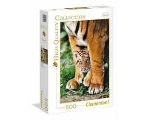Clementoni High Quality Puzzle 500 Pezzi Tigre Del Bengala & il Suo Neonato