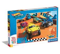Clementoni- Hot Wheels Supercolor Wheels-104 Maxi Pezzi Bambini 4 Anni, Puzzle Cartoni Animati, Made in Italy, Multicolore, 25762