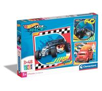 Clementoni - Hot Wheels Supercolor Wheels-3 x 48 (bevat 3 48 stuks) kinderen 5 j