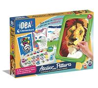 Clementoni Idea - Atelier della Pittura, Gioco d'Arte per Bambini 7+ Anni, Set Creativo con Cavalletto, Lavagna, Tempere e Pennelli per Dipingere con i Numeri, Made in Italy, Lingua Italiana, 18677
