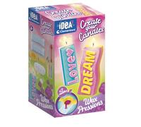Clementoni Idea - Create Your Candles Messages Style, Kit per Creare 2 Candele Artigianali, per Bambini 8+ Anni, Laboratorio Creativo, Idea Regalo, Made in Italy, 18353