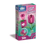 Clementoni Idea - Create Your Flowers, Kit Creativo per Comporre Fiori, Bambini 8+ Anni, con 2 Tulipani in Carta da Assemblare e Personalizzare, Idea Regalo Gioco Made in Italy, Lingua Italiana, 18878