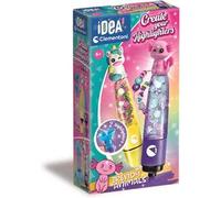 Clementoni Idea - Create Your Highlighters: Trendy Animals, Laboratorio degli Evidenziatori Personalizzati, Kit Creativo per Bambini 6+ Anni, con 3 Evidenziatori Personalizzabili con Accessori, 18874