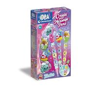 Clementoni Idea - Create Your Message Pens Foodies, Kit Creativo Bambini 6+ Anni, Penne Personalizzabili con Messaggi e Personaggi Foodies, 18399