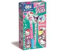 Clementoni Idea - Create Your Pens Hello Kitty e Kuromi, Mini Lab Penne Personalizzabili Bambini 6+ Anni, Kit Creativo con 2 Penne da Decorare e Personaggi, 18432