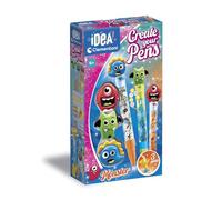 Clementoni Idea - Create Your Pens: Monster, Laboratorio delle Penne Personalizzate, Kit Creativo per Bambini 6+ Anni, con 3 Penne Personalizzabili con Inchiostri e Accessori, 18828