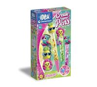 Clementoni - Crea le tue penne - Mini Pens Workshop - Tema tropicale - 3 da creare - 6 anni