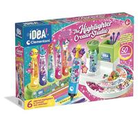 Clementoni Idea evidenziatore Officina con Oltre 50 Accessori - Giocattoli creativi, Penna, Set Regalo per Bambini dai 6 Anni in su, 18860