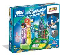 Clementoni Idea - Laboratorio degli Evidenziatori Sonic, Kit Creativo Bambini 6+ Anni, Crea e Personalizza 4 Pennarelli Evidenziatori Sonic The Hedgehog con Topper e Decorazioni, 18424