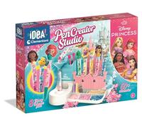 Clementoni Idea - Laboratorio delle Penne Disney Princess, Kit Creativo per Bambini 6+ Anni, con 50+ Accessori e 8 Penne Personalizzabili, Lingua Italiana, 18202