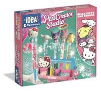 Clementoni Idea - Laboratorio delle Penne Hello Kitty, Kit Creativo per Bambini 6+ Anni, con 25+ Accessori e 5 Penne Personalizzabili con Personaggi, Lingua Italiana, 18276