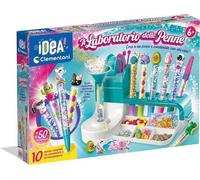 Clementoni Idea - Laboratorio delle Penne Personalizzate, Kit Creativo per Bambini 6+ Anni, con 50+ Accessori e 10 Penne Personalizzabili, Lingua Italiana, 18748