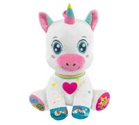 Clementoni - Il mio unicorno, peluche interattivo da 6 mesi, abbracci e canzoni, suono e luce - Impara forme e colori + numeri + colori - Giochi educativi per bambini