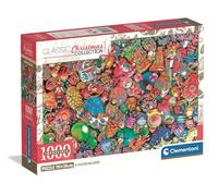 Clementoni - Impossible Christmas Collection Puzzle Jolly Christmas - Puzzle per adulti da 1000 pezzi con illustrazione MGL di decorazioni natalizie - 37130