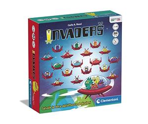 Clementoni Invaders, Salvate la Terra dall'Attacco degli Alieni, Gioco da Tavolo per Bambini 7 Anni, Gioco di Società Cooperativo, Versione Italiana, 2-4 Giocatori, Made in Italy, Multicolore, Normale