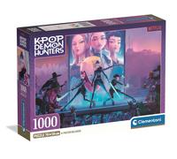 Clementoni Puzzle 1000 Pezzi per Adulti e Ragazzi, Illustrazione con Tema K-pop Demon Hunters, Idea Regalo, Made in Italy, 70x50 cm, Poster Incluso, 37121