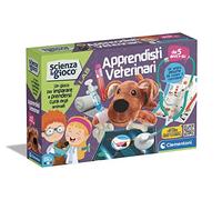 Clementoni Lab-Apprendisti kit esperimenti di scienza, gioco scientifico bambini 5 anni+, laboratorio veterinario, versione in italiano, Made in Italy, Multicolore, Medio, 19267