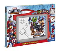 Clementoni - Lavagna Magnetica Super Hero Adventures Marvel Avengers, Multicolore, 4-6 Anni, 18577
