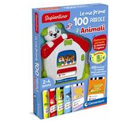 Clementoni Sapientino - Le Mie Prime 100 Parole Animali, Gioco Educativo Elettronico, Bambini 2-4 Anni, 50 Carte Double-Face in Italiano e Inglese per Imparare Nuovi Vocaboli, Lingua Italiana, 16703