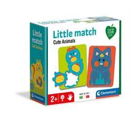 Clementoni- Little Match-Piccoli Animali-6 Mini, Tessere Puzzle a Incastro