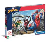 Clementoni- Marvel Spider-Man Supercolor Spider-Man-104 Pezzi Bambini 6 Anni, Puzzle Cartoni Animati, Made in Italy, Multicolore, 25778
