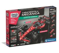 Clementoni - Mechanics - Auto da corsa - Laboratorio di meccanica - Ultra veloce - Kit con più di 370 pezzi - con meccanismi a pignone e cerniera e sterzo - A partire da 8 anni - 55624