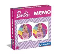 Clementoni Memo Barbie Memoria e Associazione, Carte da Accoppiare, Educativo 4 Anni, Gioco Memory-Made in Italy, Colore Multilingua, 18287