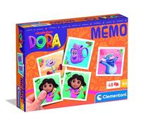 Clementoni Memo Pocket Dora the Explorer 2025 - Gioco di memoria con 48 tessere colorate per bambini