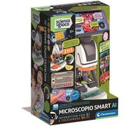 Clementoni Scienza e Gioco - Microscopio smart AI, Interattivo con Telecamera Wi-Fi, Super Microscopio con modalità Digitale e analogica, Bambini 8+ Anni, Lingua Italiana, 19387