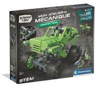 Clementoni - Monster Truck - Da 8 anni - Scatola meccanica per bambini con 2 modelli da assemblare, costruzione guidata passo dopo passo, gioco scienziato STEM, giocattolo educativo, regalo per