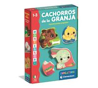 Clementoni - Montessori, Cuccioli della Fattoria, Set di 8 Puzzle Progressivi per Neonati, età 1-3 Anni, Materiali Sostenibili, Made in Italy, 55639