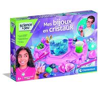 CLEMENTONI - My Laboratorio dei Gioielli in Cristalli da 8 anni - Kit di Creazione Scientifica per Bambini - Spingere, realizzare e decorare - Attività fai da te giocoso e fatale