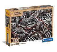 Clementoni - Puzzle Zebre nella penna di contenimento - 1000 Pezzi