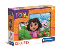Clementoni - Nickelodeon Dora Cube, Puzzle con 12 Cubi, Gioco Educativo Bambini 3+ Anni per Sviluppare Memoria, Logica e Manualità, Made in Italy, 12x8 cm, 41510